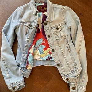Hollister vintage distressed denim jacket